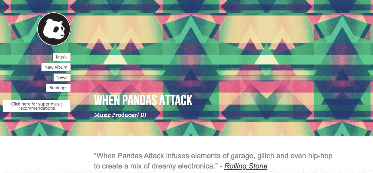 When Pandas Attack landing page screenshot When Pandas Attack landing page screenshot